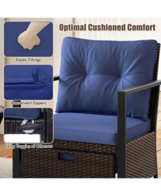 4 Piece Outdoor Furniture Set with Glass Topped Table