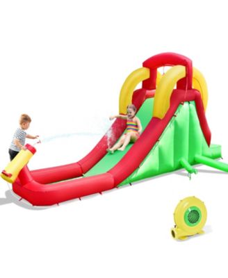 Inflatable Water Slide Bounce House with Climbing Wall Jumper and 480W Blower