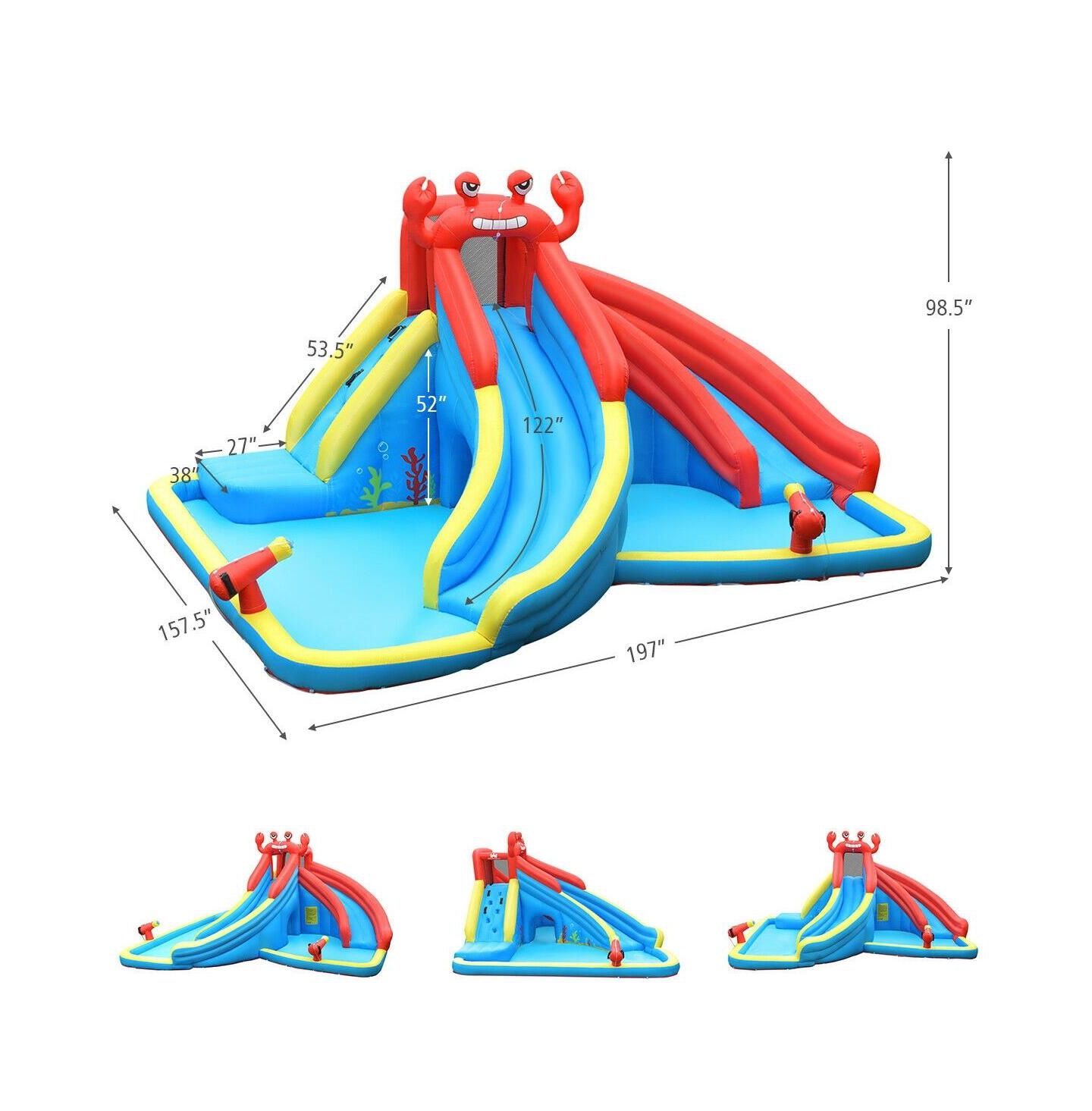 Детская игрушка GOUUN Inflatable Water Slide Bounce House with Water Cannon and Blower — фото 3