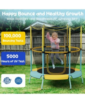 48 Inch Toddler Trampoline with Safety Enclosure Net