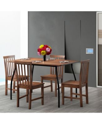 Set of 2 Dining Chairs with Solid Wooden Legs