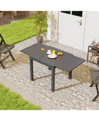 Expandable Patio Dining Table for 4-6 People