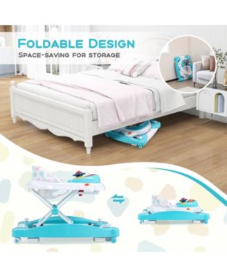 6 in 1 Foldable Baby Walker with Adjustable Height