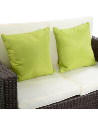 4 Pieces Wicker Rattan Sofa Furniture Set Patio Garden Lawn Cushioned Seat