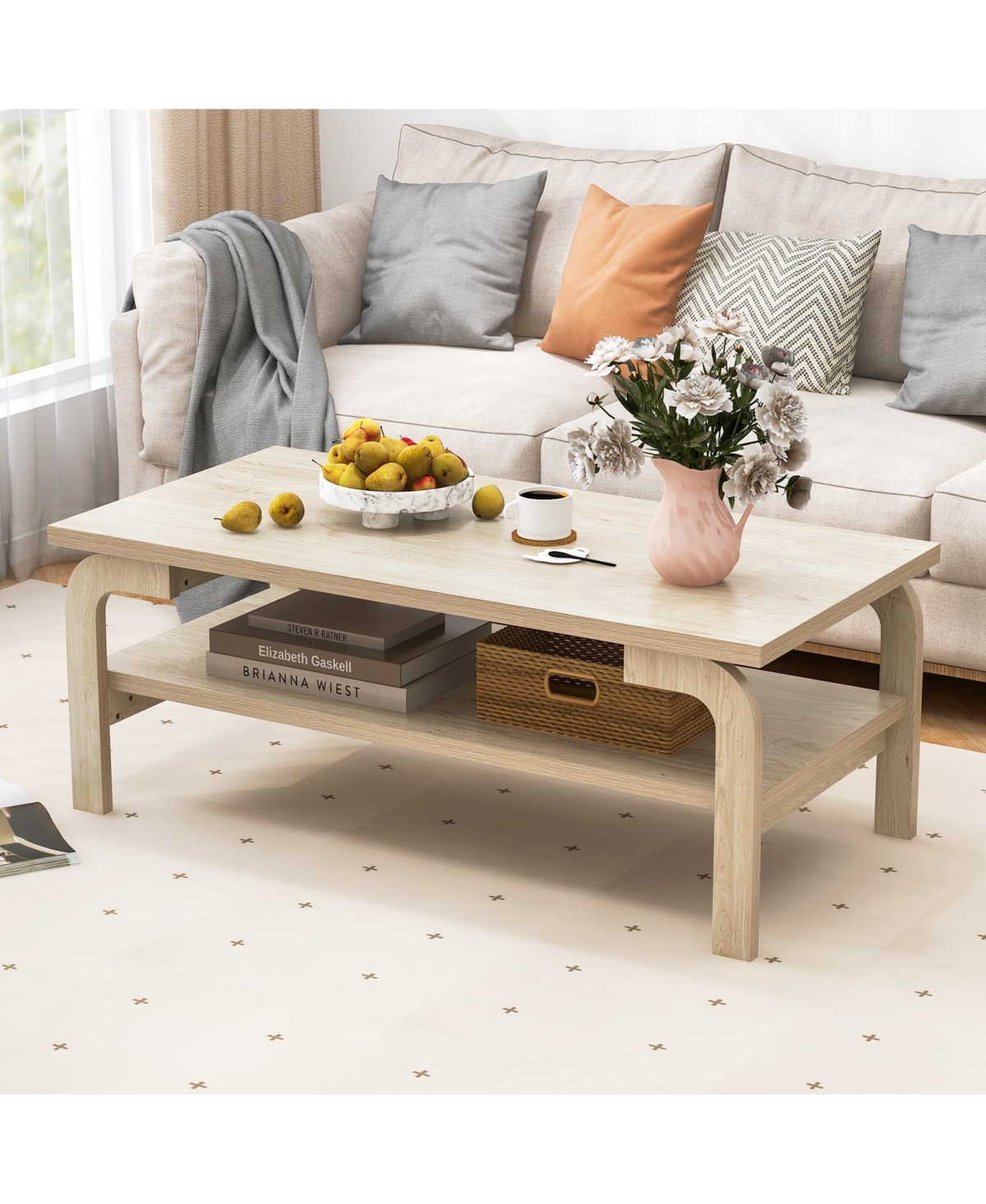 Gouun 47 Inches Accent Rectangular Table for Living Room