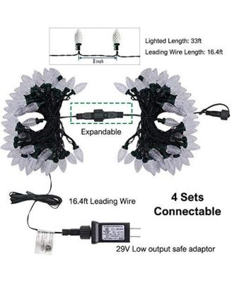 50 Count C9 LED Plug in Fairy String Lights Waterproof Decor