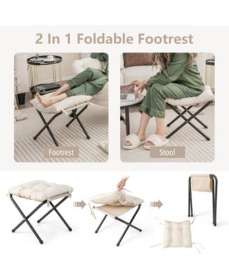 Modern Accent Sofa Chair with Folding Footrest and Side Pocket