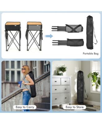 2 Pieces Folding Camping Tables with Large Capacity Storage Sink for Picnic