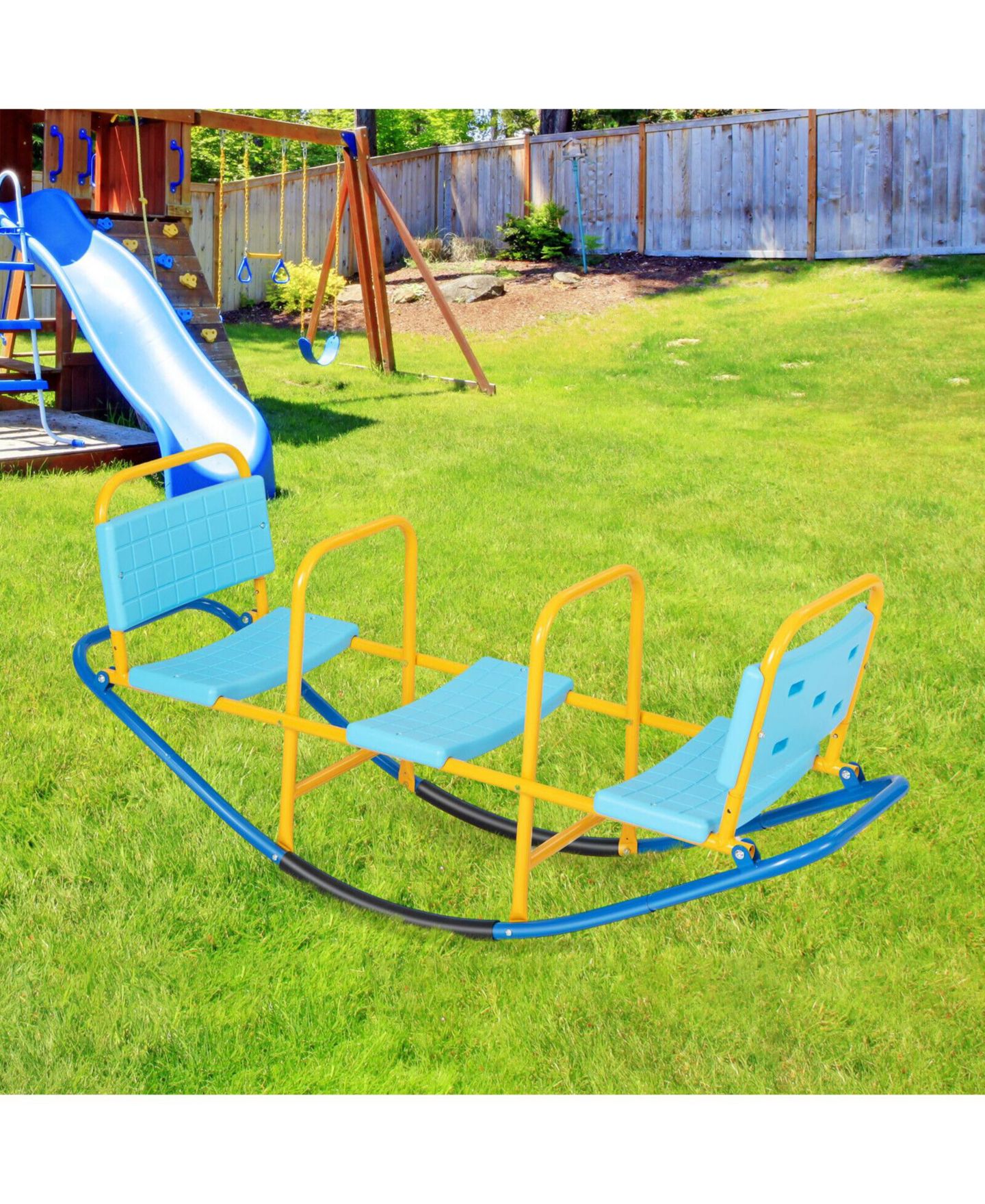 Детская игрушка GOUUN Outdoor Kids Seesaw Swivel Teeter for 3 to 8 Years Old, цвет: Синий — фото 5