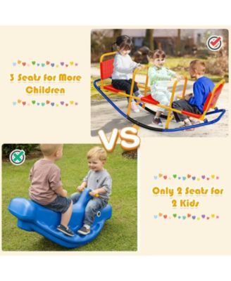 Outdoor Kids Seesaw Swivel Teeter for 3 to 8 Years Old