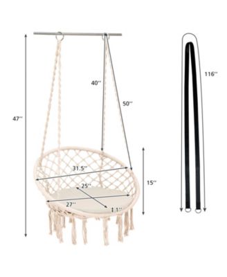 Cushioned Hammock Swing Chair with Hanging Kit