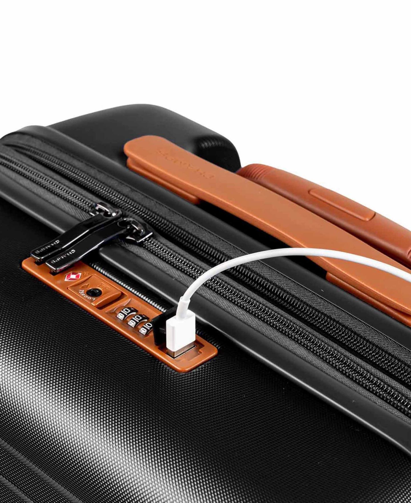 Чемодан CHAMPS 20" Vintage II Collection Carry-on Luggage, цвет: Чёрный — фото 4