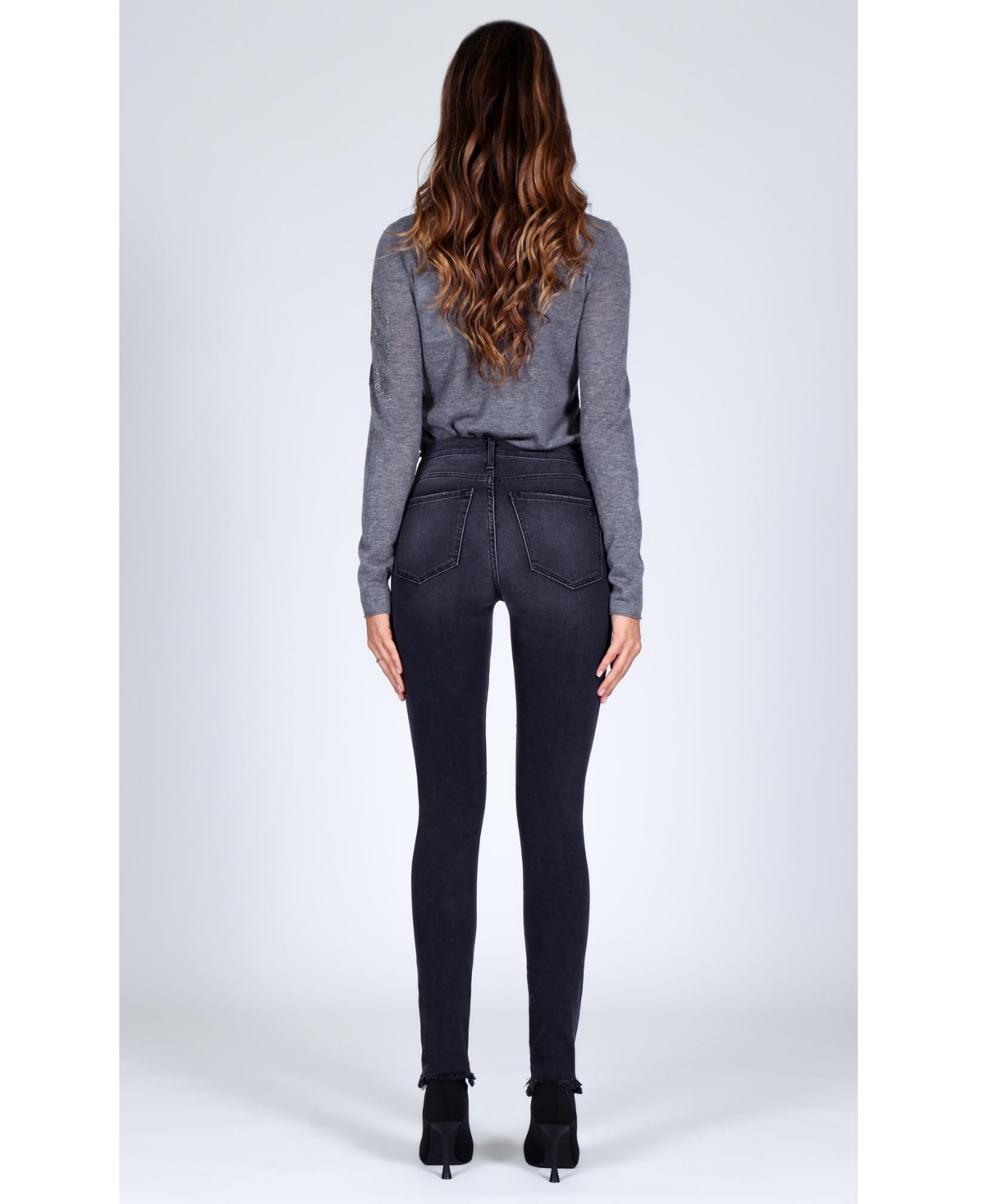 Orchid Denim Women's Gisele High Rise Skinny Jean - Black