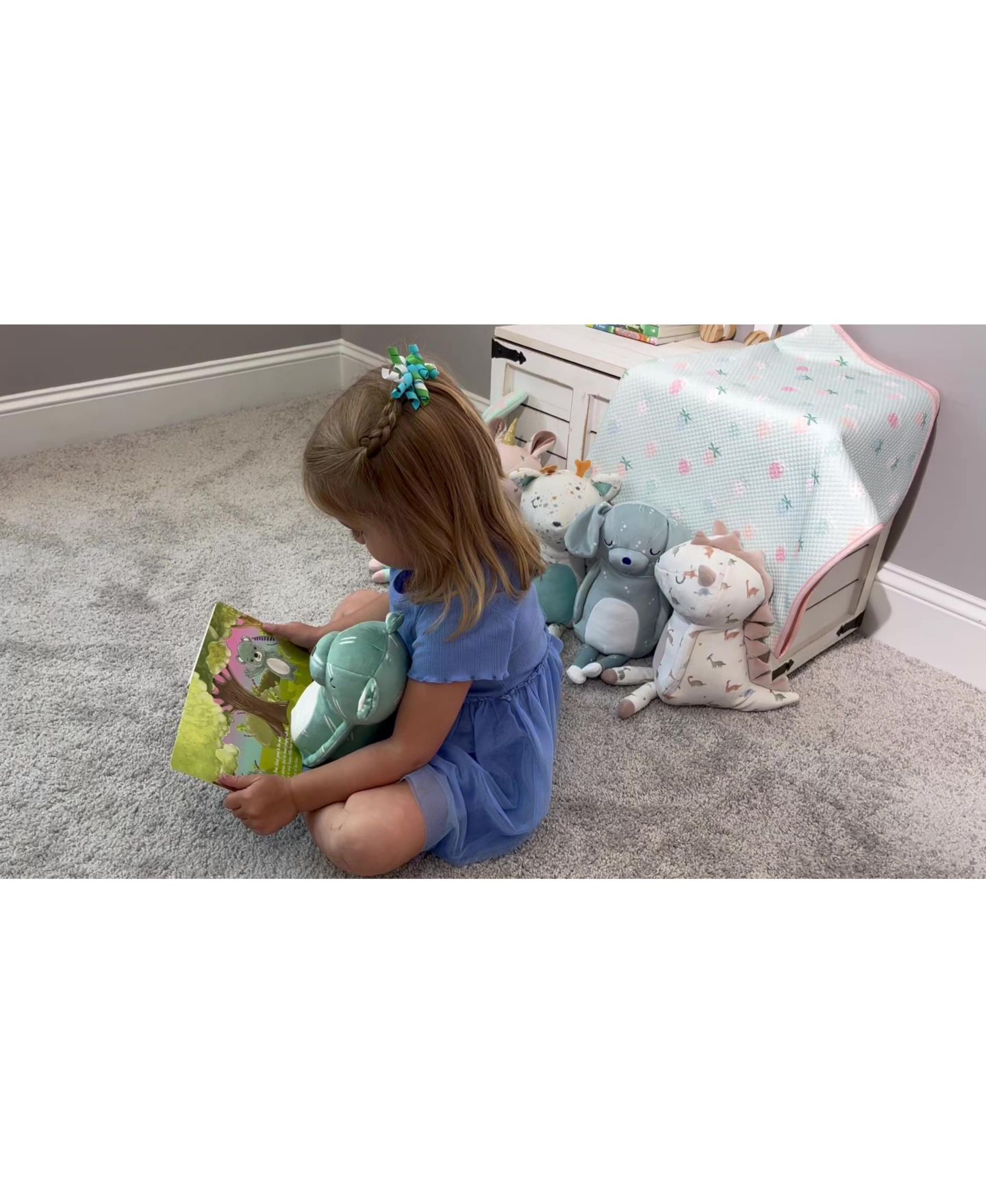 Детская мягкая игрушка GooseWaddle Rosie Berry Mini Printed Plush, цвет: Синий / Белый — фото 2