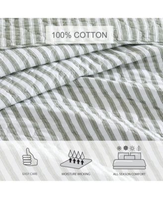 Way Ticking Stripe Quilt-Sham Set