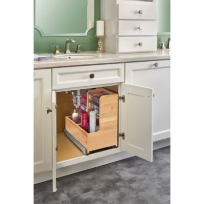 24" Wood Vanity Base Cabinet Organizer w/ Soft-close, 441-12VSBSC-1