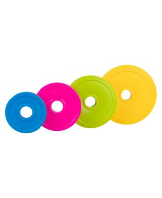 Hey Play Barbell and 8 Plates Kids Weight Set