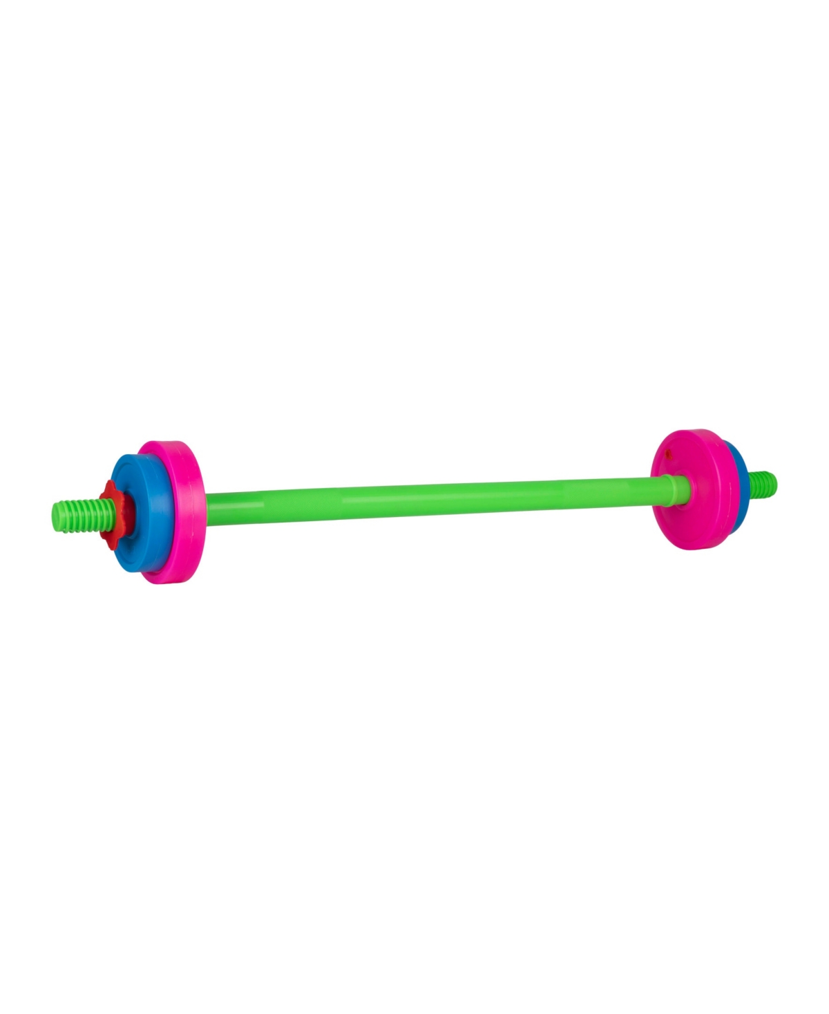 Trademark Global Hey Play Barbell And 8 Plates Kids Weight Set In Multicolor