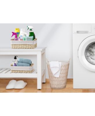 2-Pack Handmade Storage Paper Rope Baskets Set: Bohemian Design for Household Essentials - Durable, Compact, Perfect for All Decor