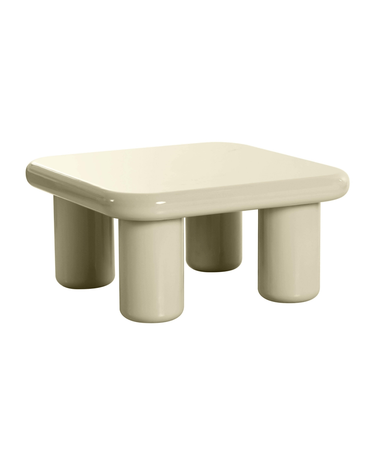 Tov Furniture 33.5" Wood Square Coffee Table In Cream