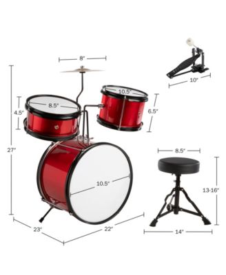 Hey Play 3-Piece Beginner Drum Set