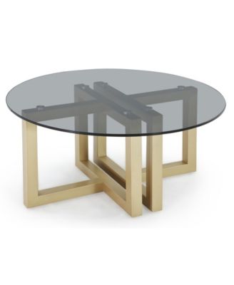 Emila 38" Round Glass Mix and Match Coffee Table