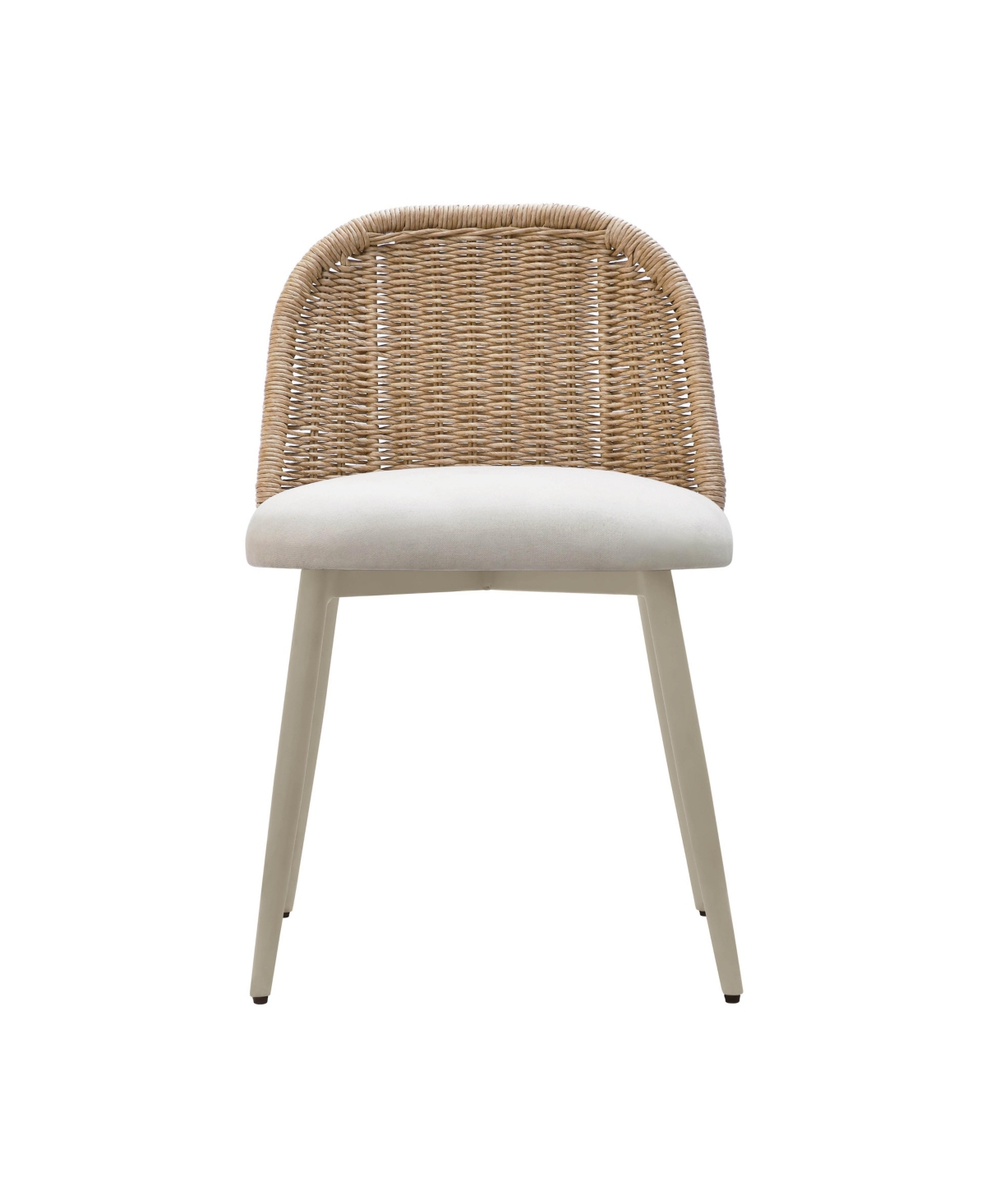 Tov Furniture Alexa Rattan Performance Fabric Dining Chair In Brown