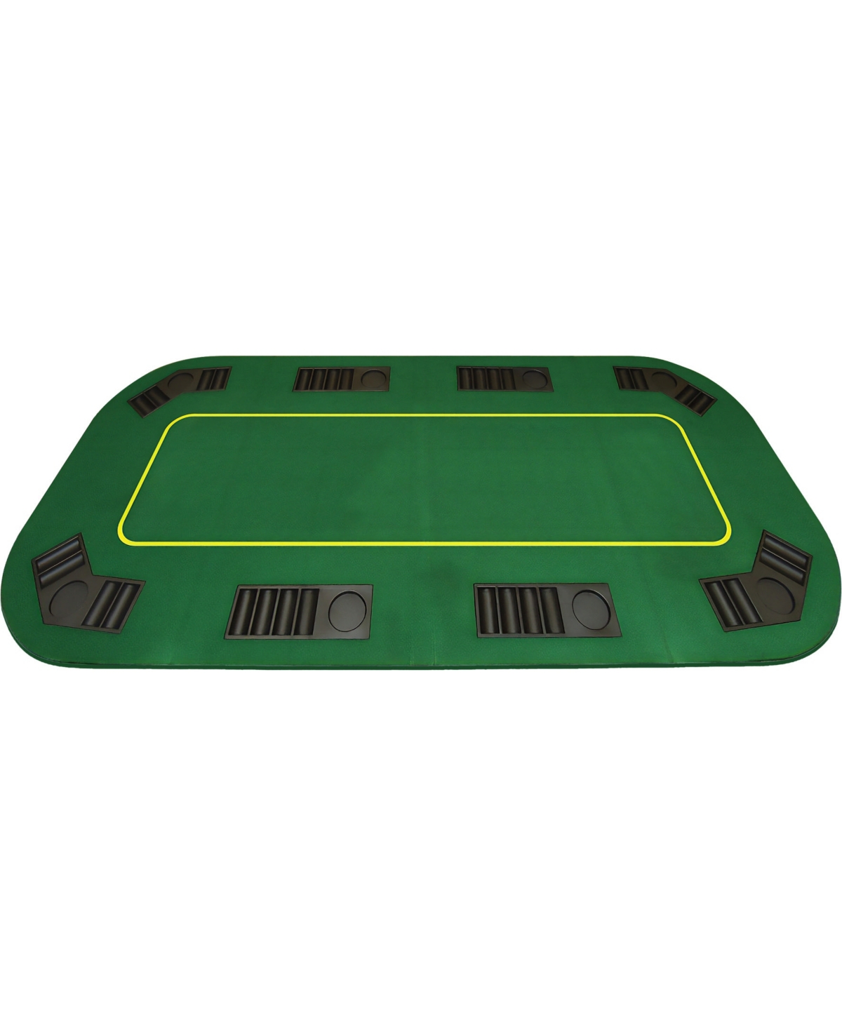 Trademark Global Trademark Poker 80" Deluxe Texas Holdem Folding Poker Tabletop In Green