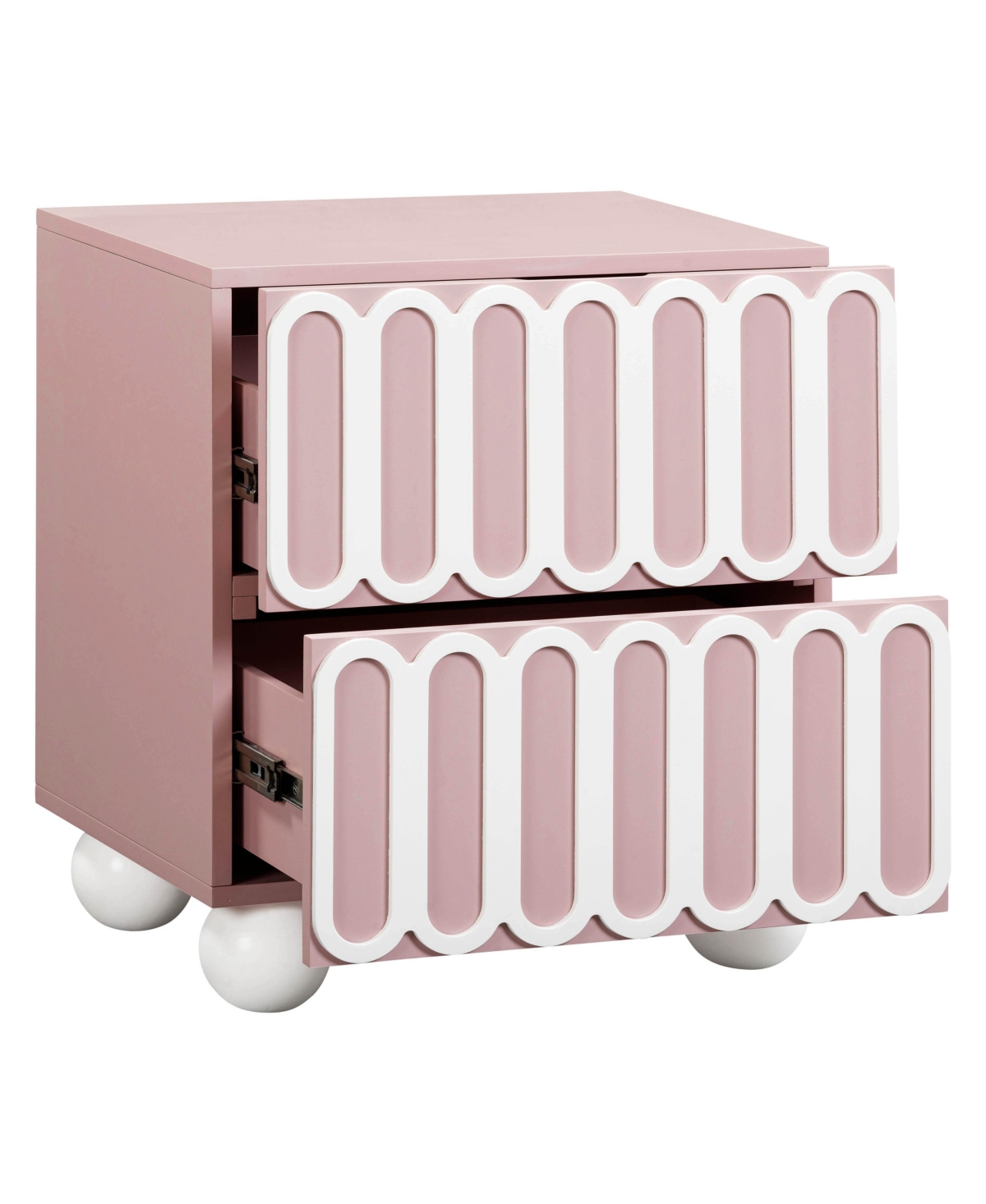 Tov Furniture Tori Motif 2-drawer Nightstand In Mauve