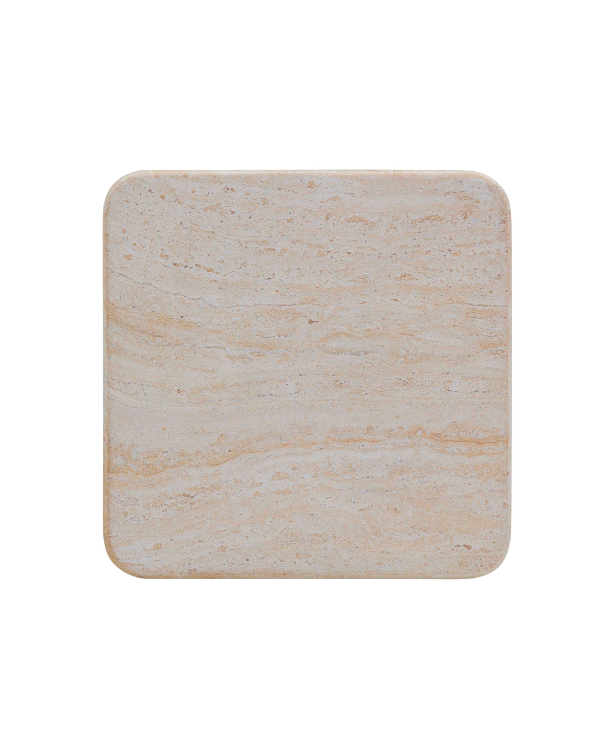 Tov Furniture 18.1" Concrete Indoor And Outdoor Side Table In Breccia And Travertine