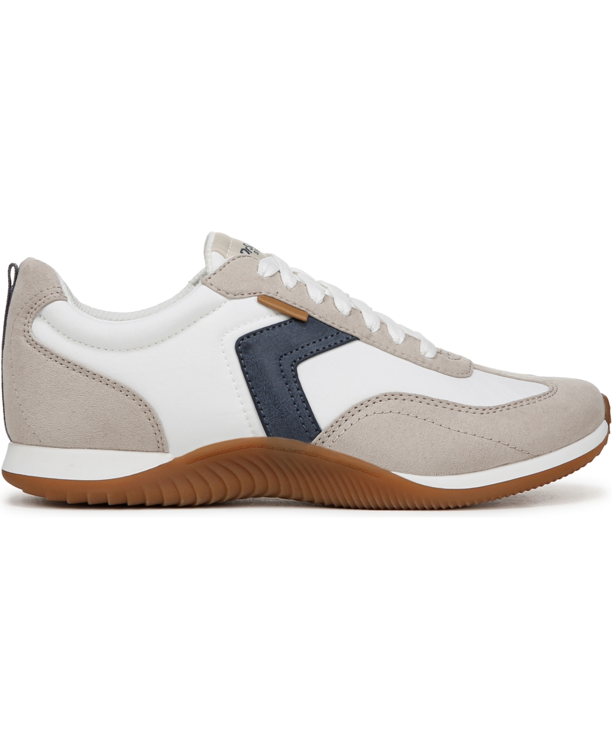 Shop Dr. Scholl's Women's Good Ol Days Lace Up Sneakers In Oyster White Fabric