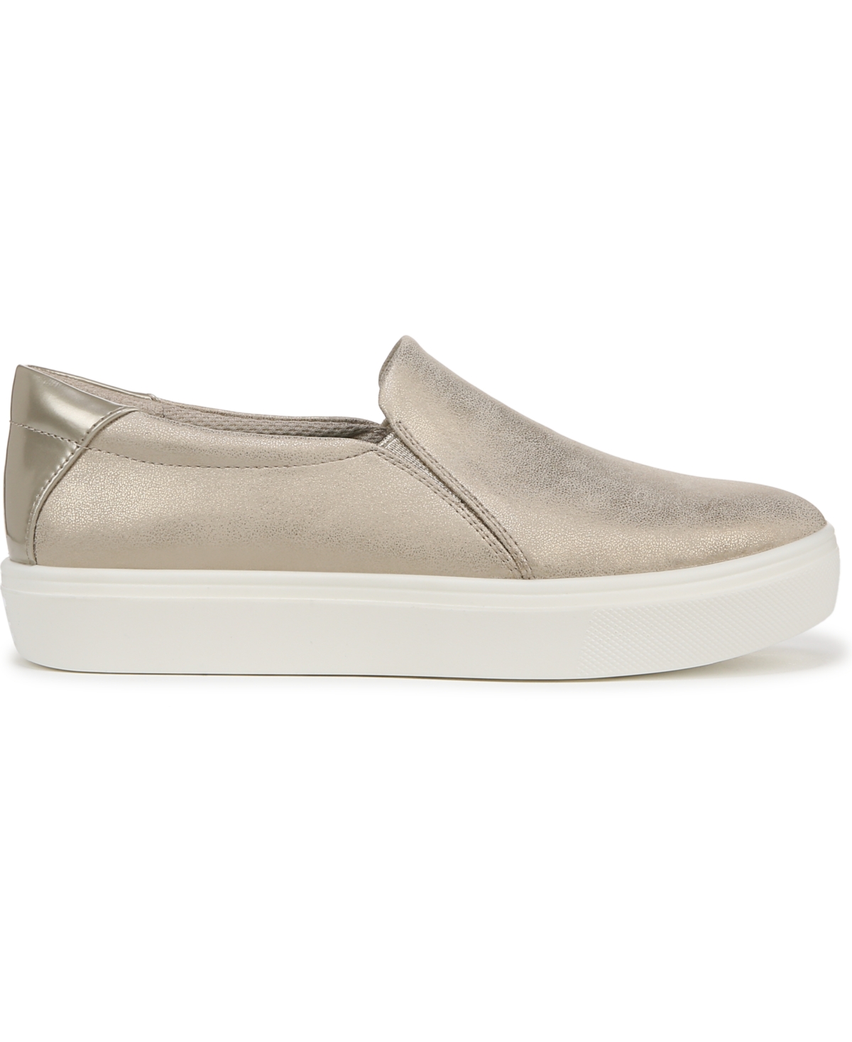 Shop Dr. Scholl's Women's Madison Cloud Slip On Sneakers In Light Gold Faux Leather