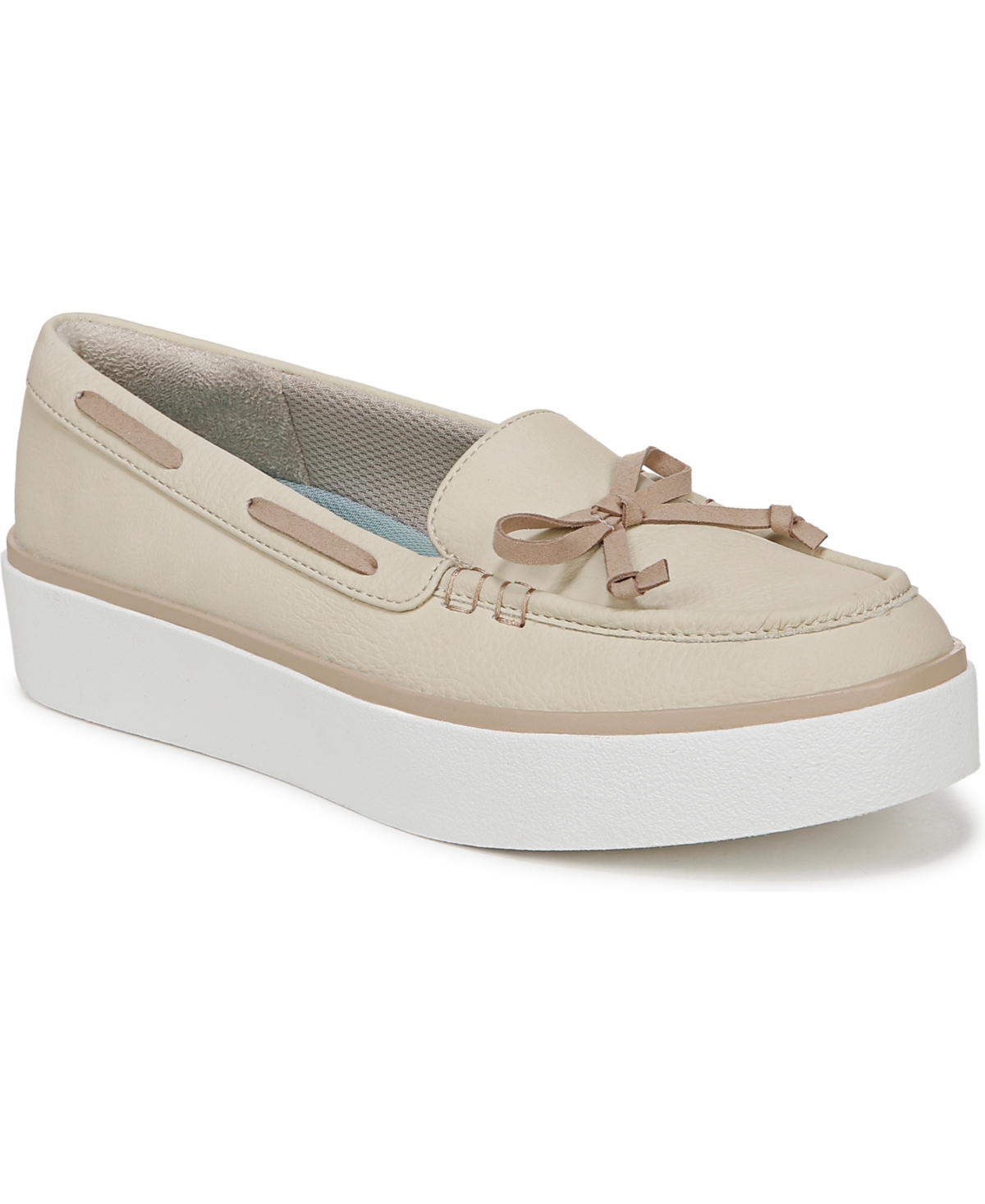 Dr. Scholl's Women's Madison Sea Platform Boat Shoes In Off White Faux Leather