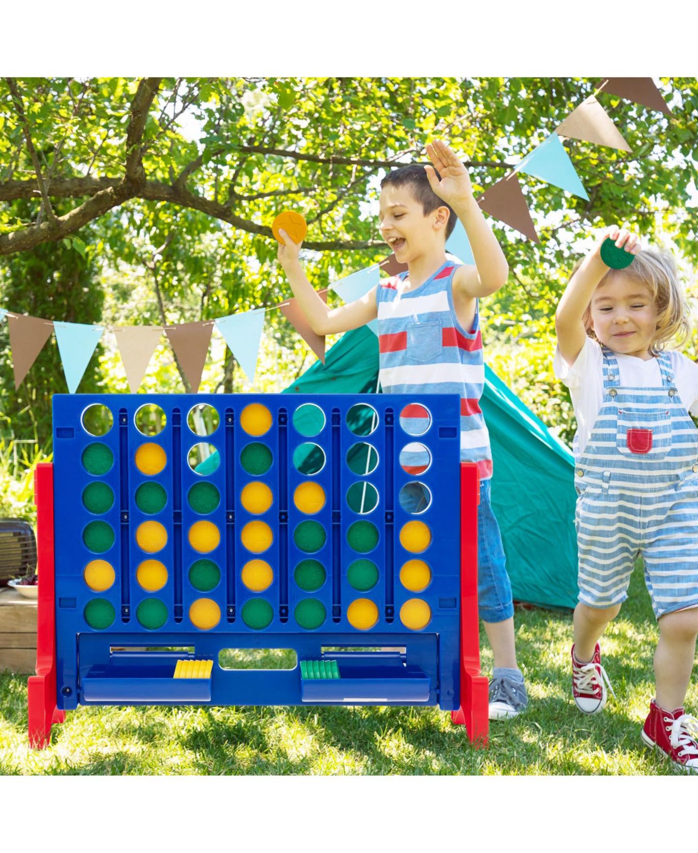 Детские игрушки GOUUN Giant 4-to-Score Jumbo Connect Game Set for Outdoor Family Fun — фото 10