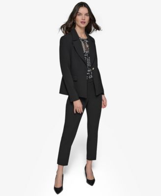 Women's Notched-Lapel Single-Button Blazer
