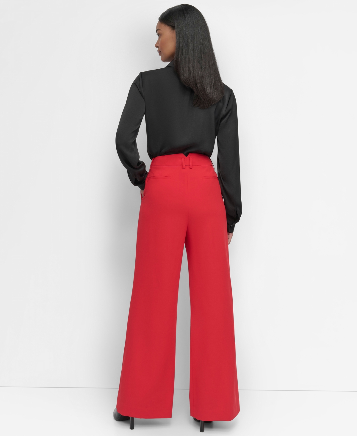 Dkny Women's High-Waisted Wide-Leg Pants