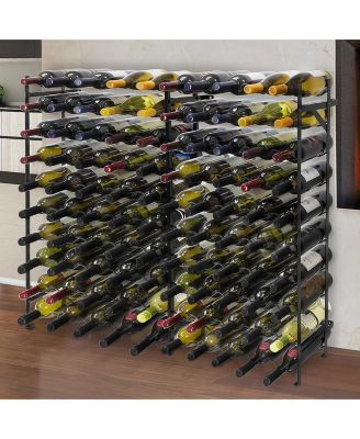 100-Bottle Wine Rack Stand - Timeless Design, Maximum Storage, Perfect for Wine Lovers and Limited Space