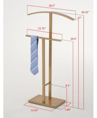 Dossi Metal Suit Valet Stand, Clothes Rack, Clothing Organizer, Jacket Hanger, Tie Hanger
