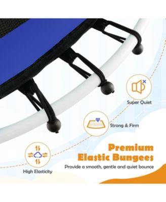 Mini Trampoline with Enclosure and Heavy-duty Metal Frame