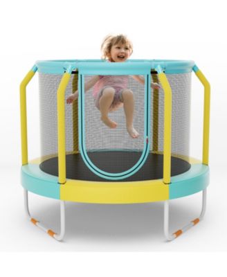 Mini Trampoline with Enclosure and Heavy-duty Metal Frame