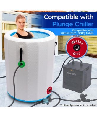 Inflatable Cold Plunge Tub with Lid and Insulated Design, Black