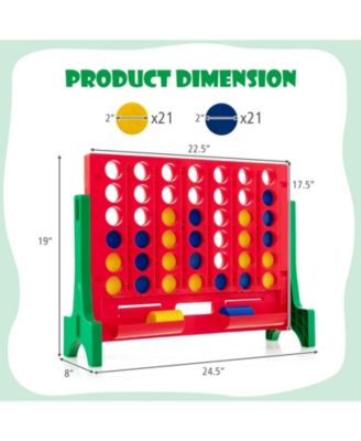 Jumbo 4-to-Score Connect Game Set with Carrying Bag and 42 Coins