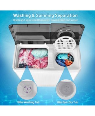 26 Pound Portable Semi-automatic Washing Machine with Built-in Drain Pump