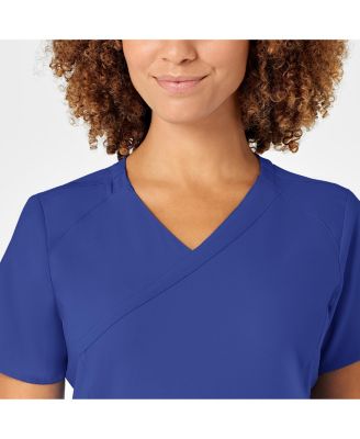 Women's W123 Mock Wrap Scrub Top