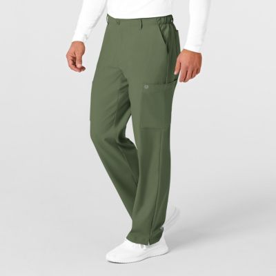 Men's W123 Flat Front Cargo Scrub Pant