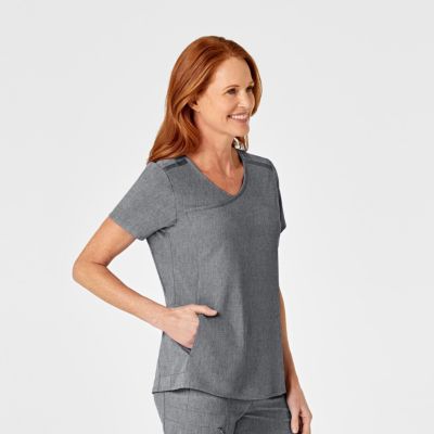 RENEW Women's Mock Wrap Scrub Top