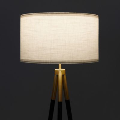 Levi Modern LED Tripod Gold Floor Lamp with Drum Shade (61"), Bulb Included