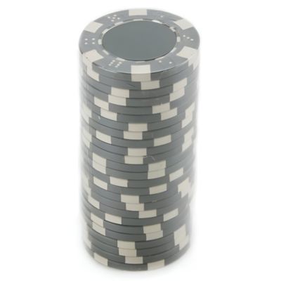 Striped Poker Chips Set (25-Pack) for Casino-Style Gaming