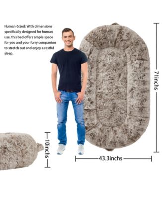 Human Sized Dog Bed for Adult People,71"x43.3"x10" Large Dog Bed