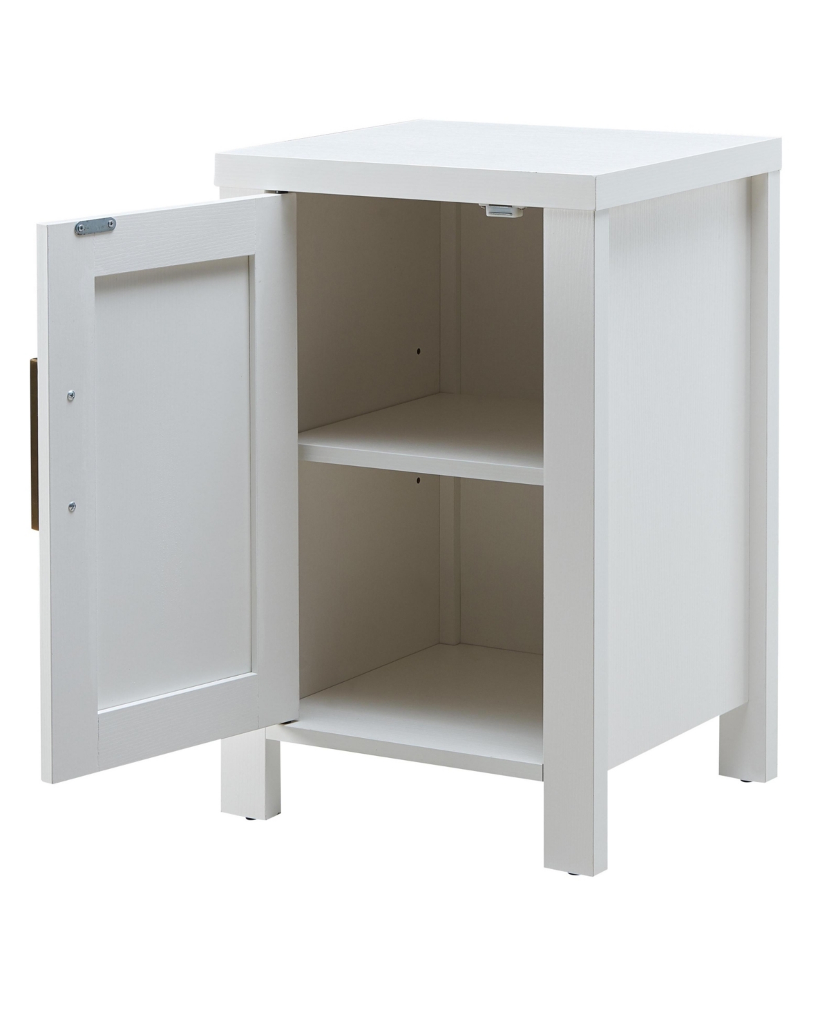 Kings Brand Furniture Sendero Side End Table Nightstand with Storage Cabinet - Modern & Stylish Bedside Table with Storage Shelf Perfect for Bedroom
